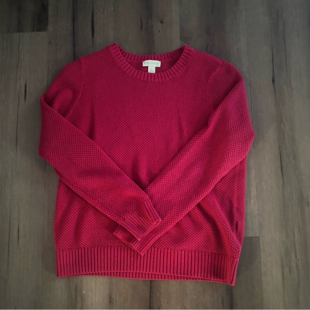 Woman’s Large beautiful holiday sweater like new Xmas sweater Appleseed